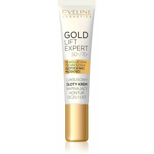 Eveline Cosmetics Gold Lift Expert gladilna krema za okoli oči in ustnic 15 ml