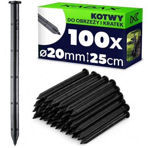 KADAX zatiči, sidra za agrotekstil, agrotekstil, robovi, 100 kosov, 25 cm, močni, (5000362454) Slike
