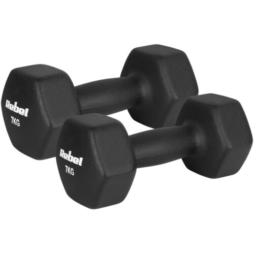  HEX 2x7kg neoprenske bučice od lijevanog željeza, REBEL ACTIVE Cene