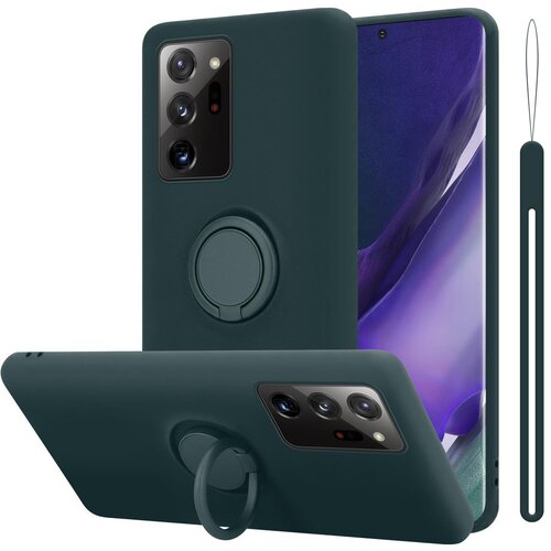 Cadorabo Ohi&amp;scaron;je, združljiv s Samsungom v tekoči zeleni barvi - za&amp;scaron;čitni pokrov iz fleksibilnega silikona TPU z obročem, (20589052) Slike
