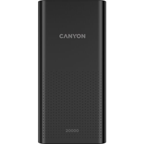 Canyon PB-2001 Power bank 20000mAh Li-poly battery, Input 5V/2A , Output 5V/2.1A(Max), 144*69*28.5mm, 0.440Kg, Black Slike