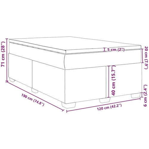 VidaXL Krevet s oprugama i madracem svjetlosivi 120x190 cm bar&amp;scaron;unasti Slike