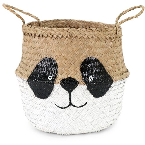 Compactor Bijela/u prirodnoj boji dječja kutija za pohranu od morske trave ø 25x24 cm Panda – Cijene