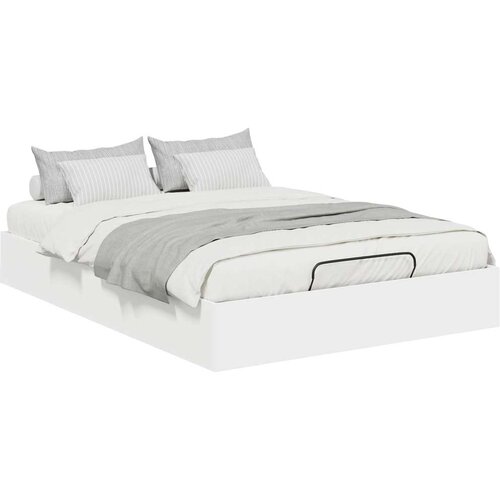  Otoman krevet s pohranom Bijelo 193 x 120 x 25 cm Iverica - Bijelo 135 x 190 cm Slike