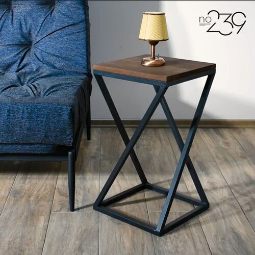 Hanah home X Ayaklı BrownBlack Side Table Cene