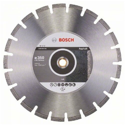 Bosch dijamantska rezna ploča standard for asphalt 2608602625, 350 x 20/25,40 x 3,2 x 10 mm Cene