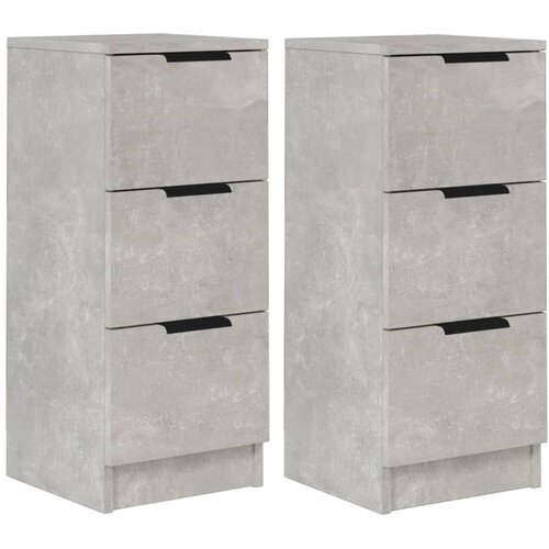 Maison Chic 2 kosi Komode - Predalnik betonsko sive 30x30x70 cm konstruiran les, (21720854) Cene