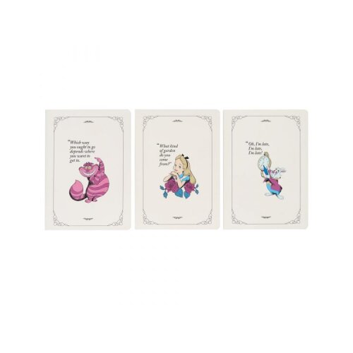 Grupo Erik Editores S. L. Alice in Wonderland, Disney - Agenda set 3 - Disney, Alice In Wonderland, A5 Slike
