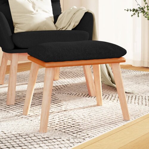 vidaXL tabure crni 45 x 29,5 x 39 cm od tkanine i umjetne kože Cijene
