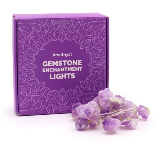  Čarobne lučke s kristalom – Ametist - Gemstone, led lights - Home warming - Božič Cene