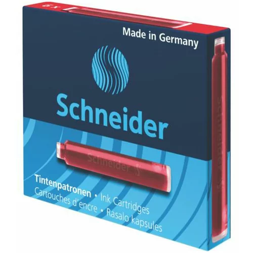 Schneider Črnilni vložek, rdeč, 6 kosov