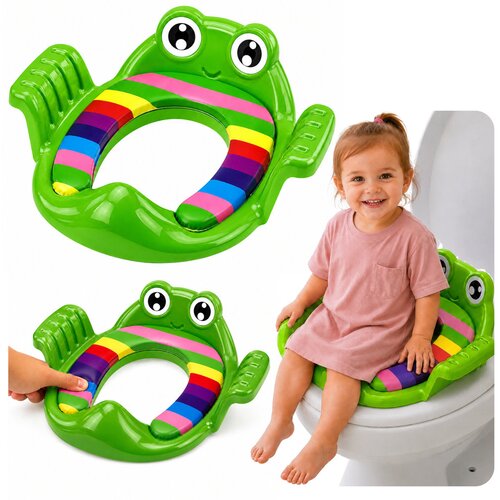  Toilet Seat Cover for Children Soft Seat with Handles Green Cijene