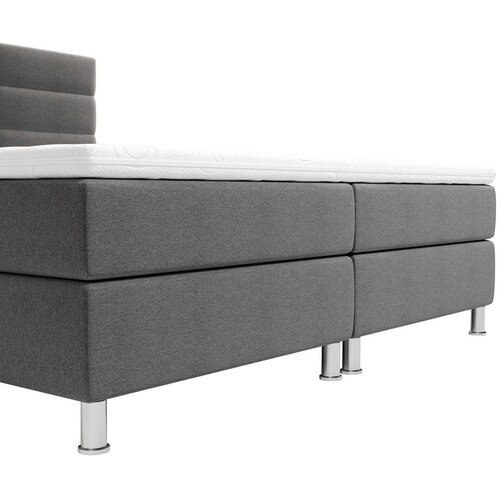 CARRYHOME POSTELJA Z VZMETNICO 140 cm x 200 cm , tekstil antracit Slike