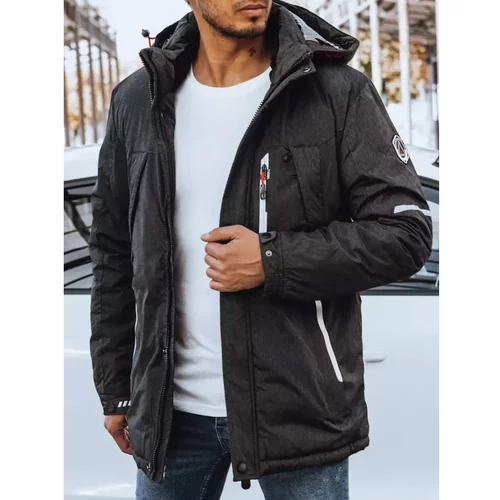 DStreet Dark gray men's winter jacket TX4286