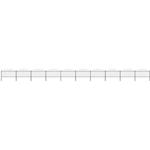  Vrtna ograda s vrhom koplja Čelik 1781 5 x 150 cm Crna - 1 1781.5 cm 125-150 cm Cene