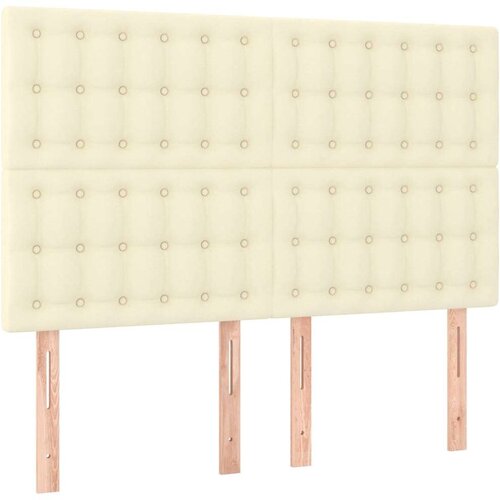  Krevet s oprugama i madracem krem 140 x 190 cm od umjetne kože Slike
