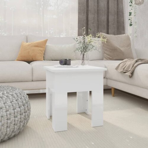 vidaXL stolić za kavu visoki sjaj bijeli 40 x 40 x 42 cm od iverice Cijene