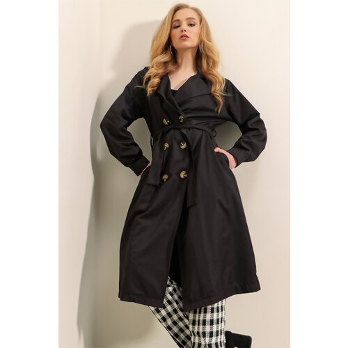 Bigdart Trench Coat - Black - Double-breasted Slike