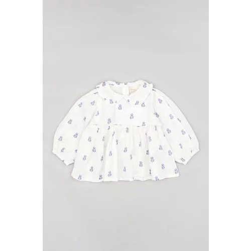 Zippy Pamučna bluza za bebe boja: bijela, s uzorkom