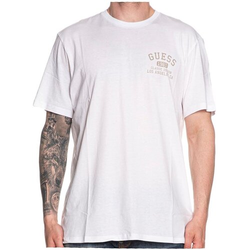 Guess Majice s kratkimi rokavi M5RI86 K9RM1 Bela Slike