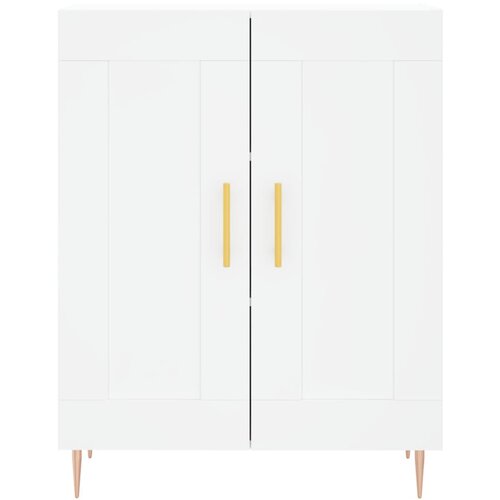  Visoka komoda bijela 69,5x34x180 cm konstruirano drvo Slike