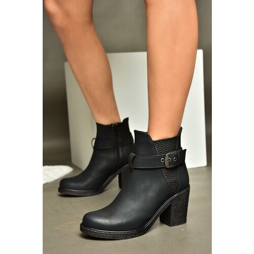 Fox Shoes R674151409 Women's Black Thick Heeled Boots Slike