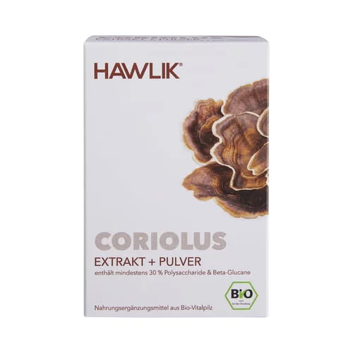 Hawlik coriolus ekstrakt + Coriolus v prahu - organske kapsule - 120 kaps.