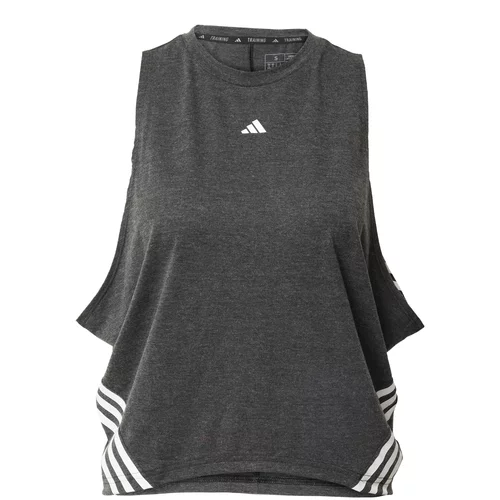 Adidas Sportski top crna melange / bijela