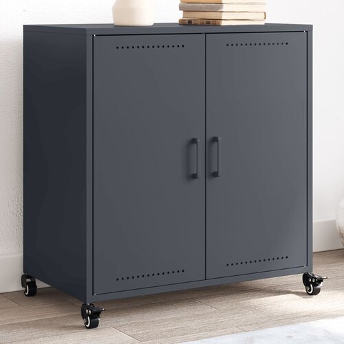 VidaXL Komoda antracit 68,5x39x72 cm hladno valjano jeklo Slike