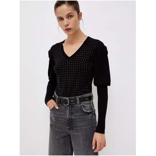 Liu Jo Black Women's Patterned Blouse with Balloon Sleeves - Women Slike
