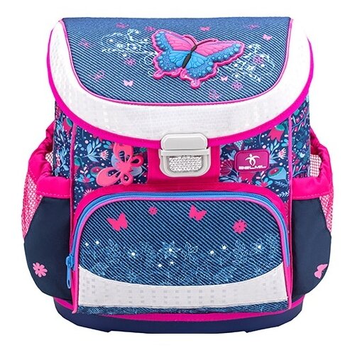 Belmil Anatomski ranac za &scaron;kolu Mini Fit 405-33 Butterfly Jeans 28x17x36cm Cene