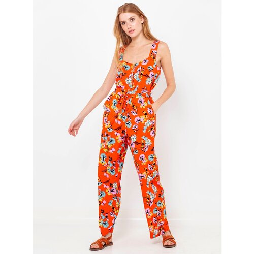 Camaieu Orange Floral Overall - Women Cene