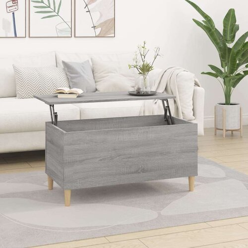  Klubska mizica siva sonoma 90x44,5x45 cm inženirski les, (20712294) Slike