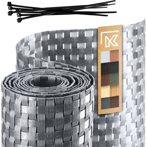KADAX siv ograjni trak za ograjne panele 19 cm 2,55 m pokrov za ograjo, (5000358137) Slike