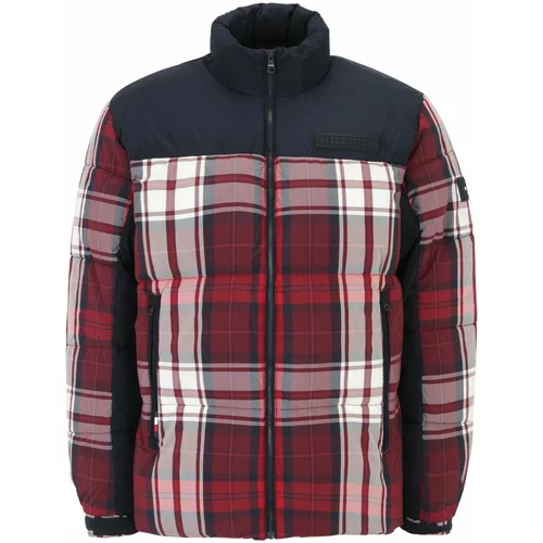 Tommy Hilfiger Big & Tall Prehodna jakna 'New York' mornarska / vinsko rdeča / bela