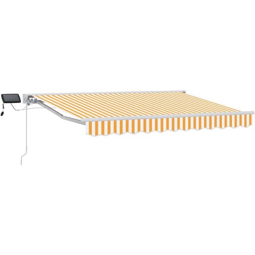  Ručni okvir tende s LED-ima Žuta i bijela 3 5 x 2 m - Žuta i bijela Bijeli 3 5 x 2 m Cene
