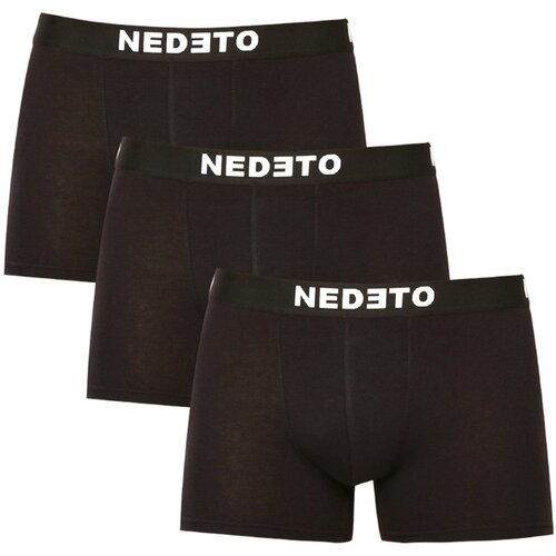 Nedeto 3PACK men's boxers black Slike