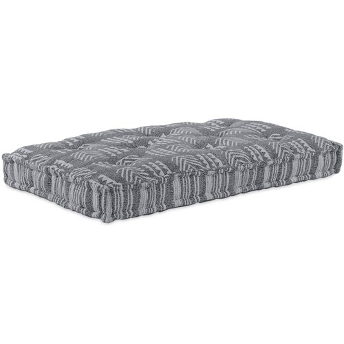 VidaXL Jastuk za sofa paletu Sivi uzorak Pamuk, poliester 120x80x12cm Slike