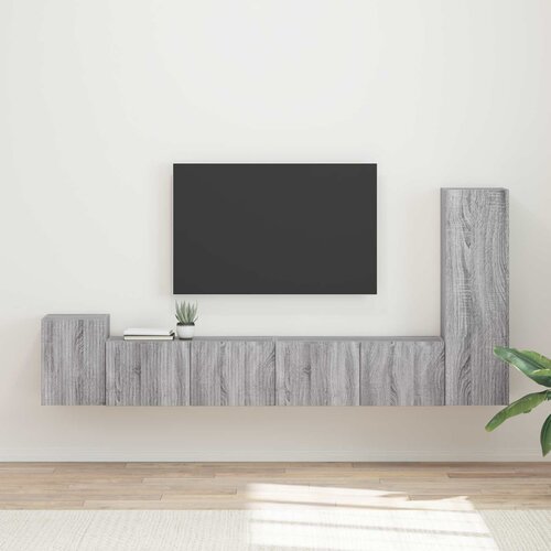  Set TV komoda Zidne 3 pcs Siva Sonoma Konstruirano drvo Cene