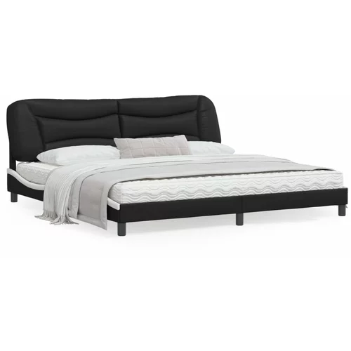  Okvir za krevet s uzglavljem crno-bijeli 200x200cm umjetna koža