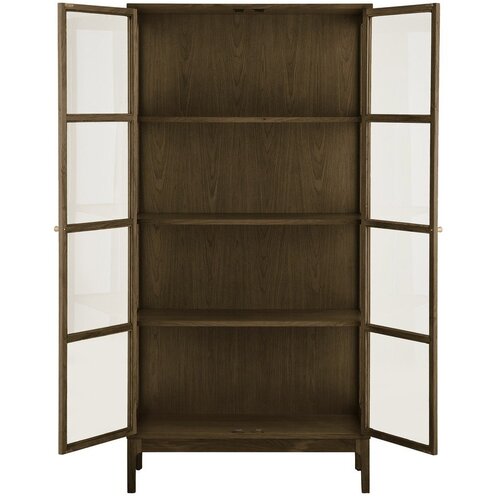 House Nordic Tamno smeđa vitrina u dekoru hrasta 90x180x40 cm Zamora &amp;ndash; Slike