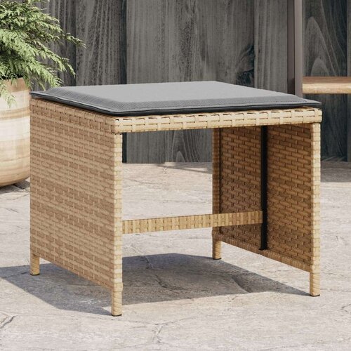  Vrtni stolčki z blazinami 4 kosi bež 40x40x35 cm poli ratan Cene