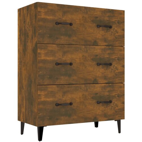 Maison Chic Komoda - Predalnik dimljeni hrast 69,5x34x90 cm inženirski les, (21718444) Cene