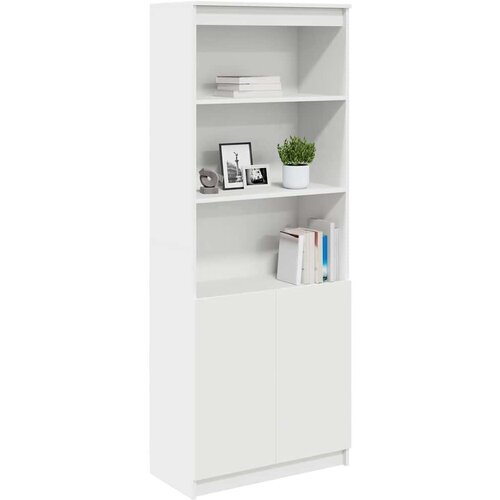 VidaXL Visoka komoda bijela 70x35x180 cm od konstruiranog drva Slike