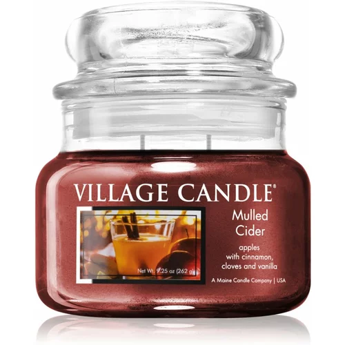 Village Candle Mulled Cider dišeča sveča (Glass Lid) 262 g