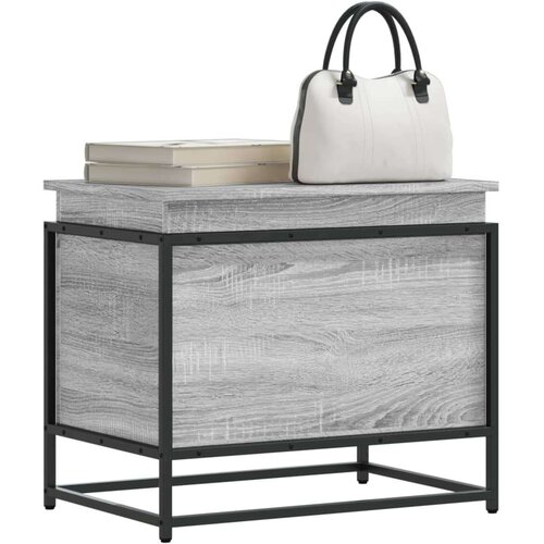 VidaXL Kutija za pohranu s poklopcem siva Sonoma 60x40x51,5 cm Slike