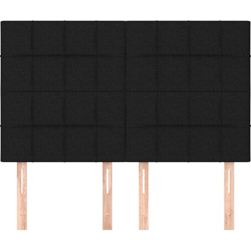 Uzglavlja 4 kom crni 72 x 5 x 78/88 cm od tkanine Slike