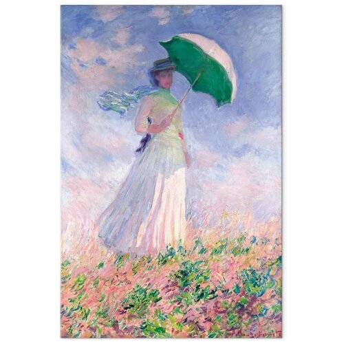  XXL slika - Claude Monet &amp;ndash; Woman with a Parasol facing right 107x160 Slike