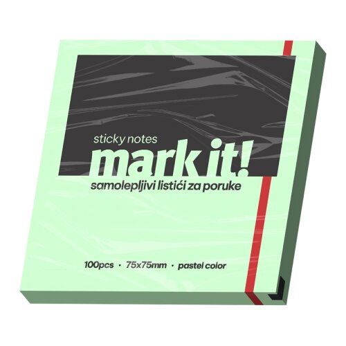 Mark IT Samolepljivi listići Mark 100lis, 75x75mm zeleni Slike