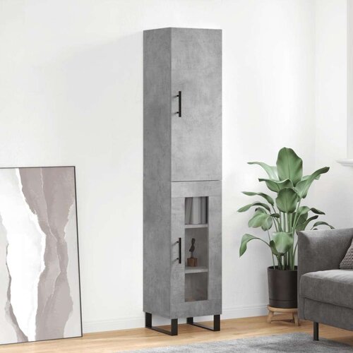  Visoka komoda siva betona 34 5x34x180 cm od konstruiranog drva Cijene